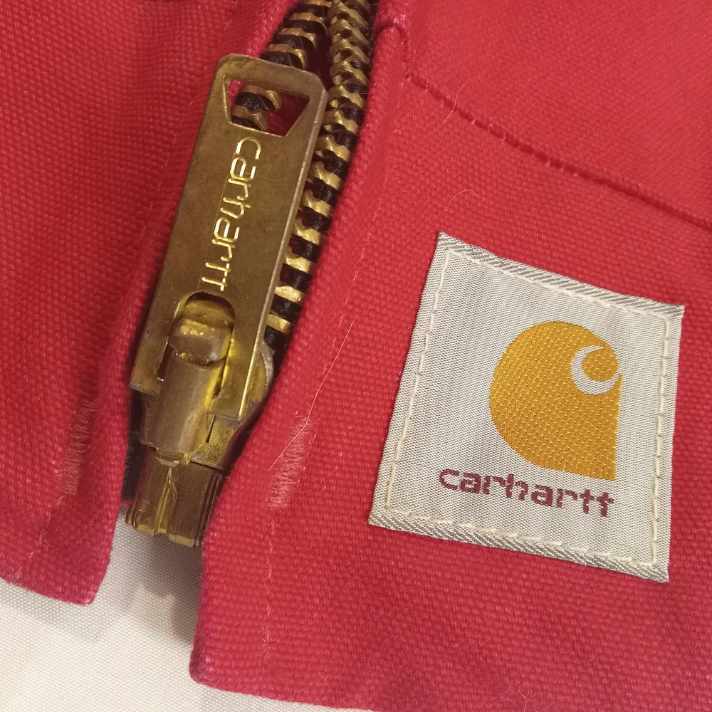 Carhartt Men's Vintage Red Full Zip  Insulated Lined Jacket - Picture 3 of 16